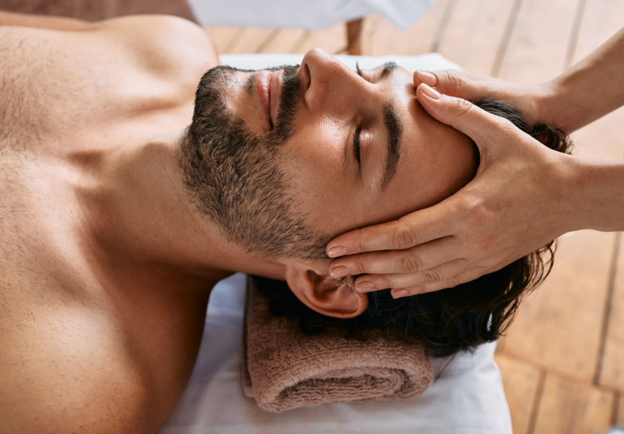 A calm, modern, and well-lit therapy room representing a serene home environment for mobile Hijama.